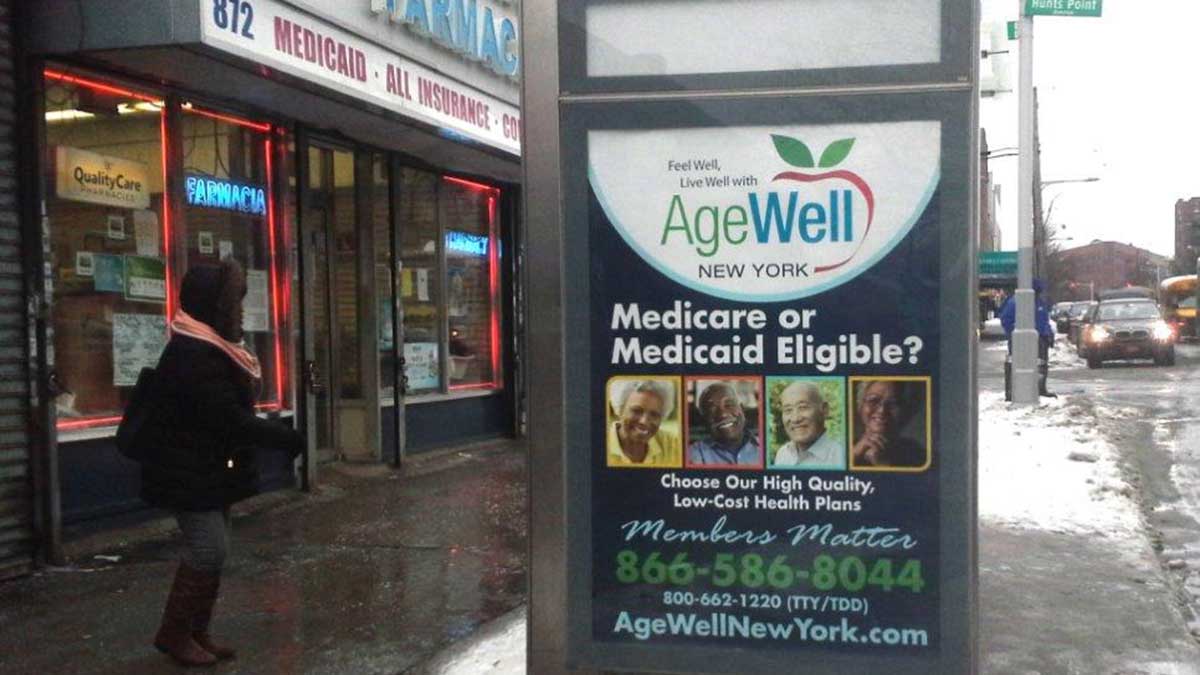 AgeWell NYC Bus Stop Shelter Ads
