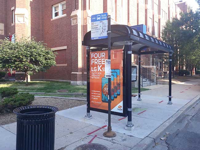 Bus Stop Shelter Ads for Boost Mobile