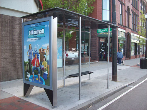 Boston Bus Stop Shelter Advertising