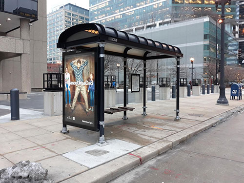 Chicago Bus Stop Shelter Advertising
