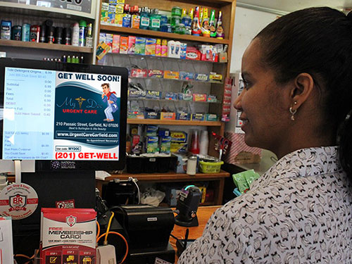 Digital Convenience Store Point of Sale Cash Register Walkup Advertising
