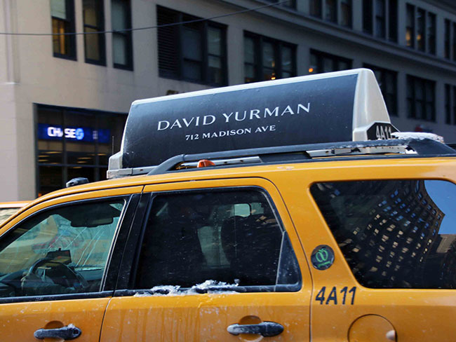 David Yurman NYC Taxi Ads