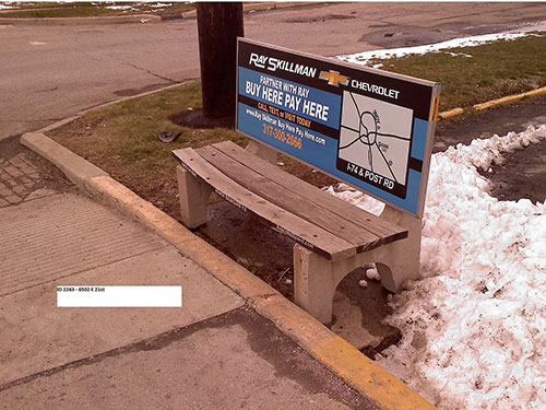 Indianapolis Bench Advertising