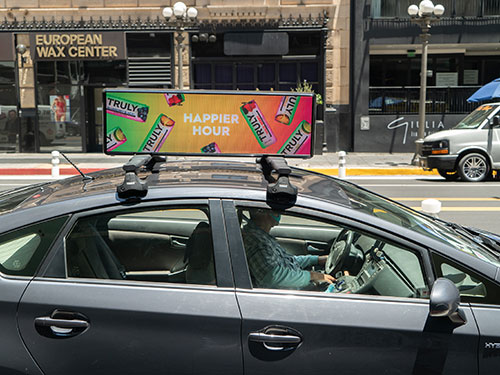 Los Angeles Rideshare (Uber/Lyft) Vehicle Top Advertising