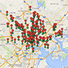 Baltimore Bus Shelters Map