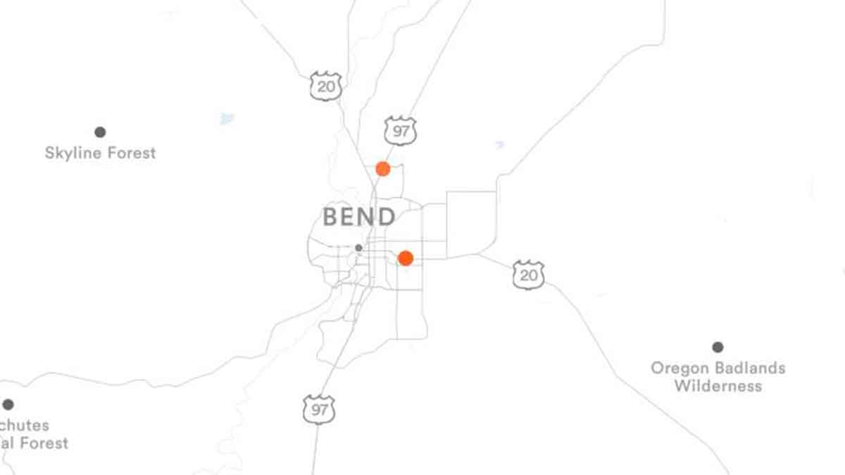Bend, OR Billboards Map