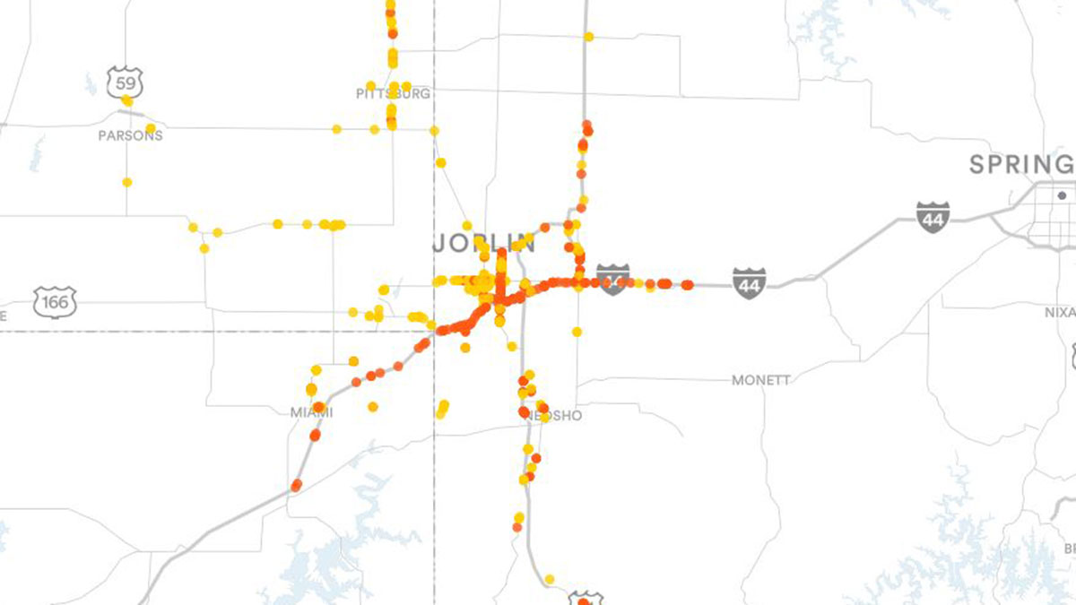 Joplin, MO Billboards Map
