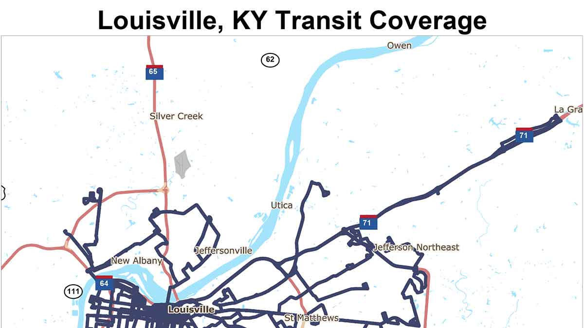 Louisville Bus Routes Map