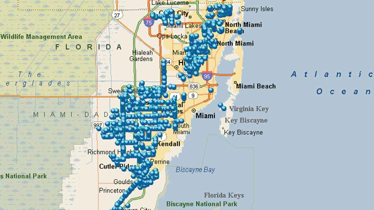 Miami Benches Map