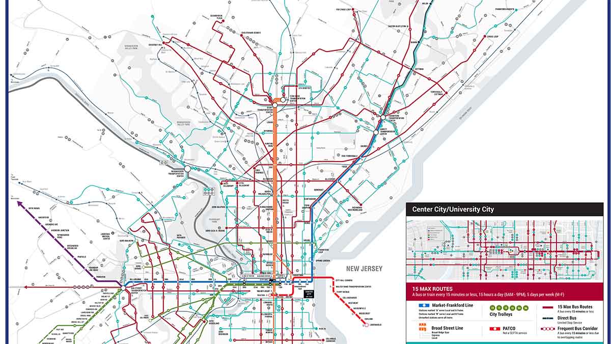 Philadelphia Bus Routes Map