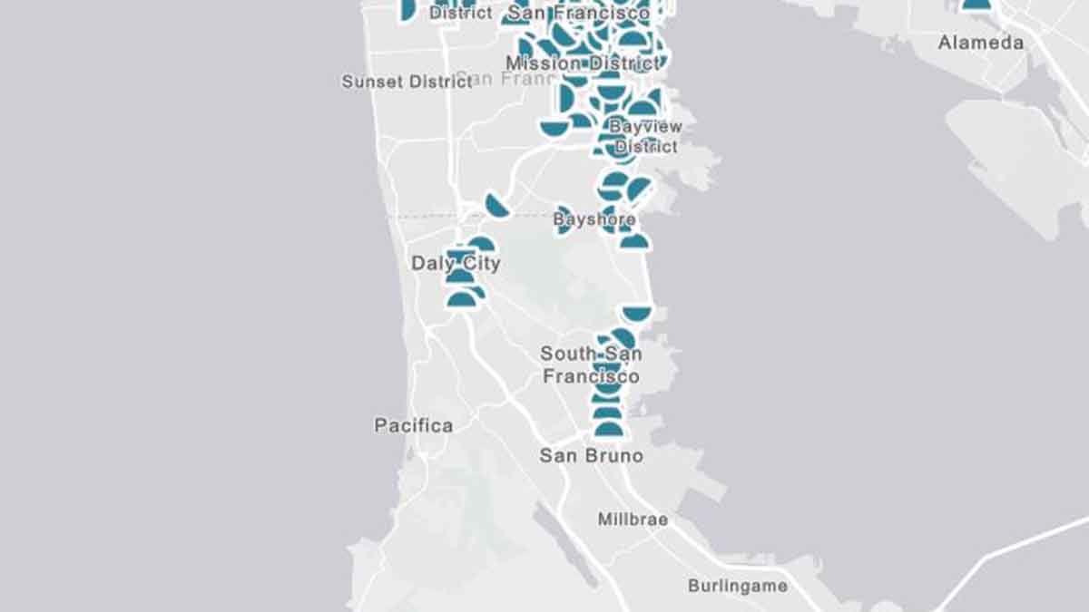 San Francisco, CA Billboards Map