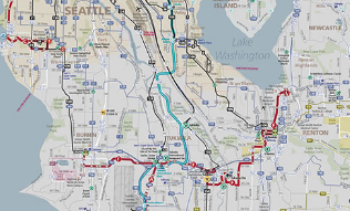 Seattle Bus Routes Map - Southwest