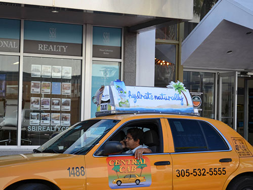 Miami taxi advertising