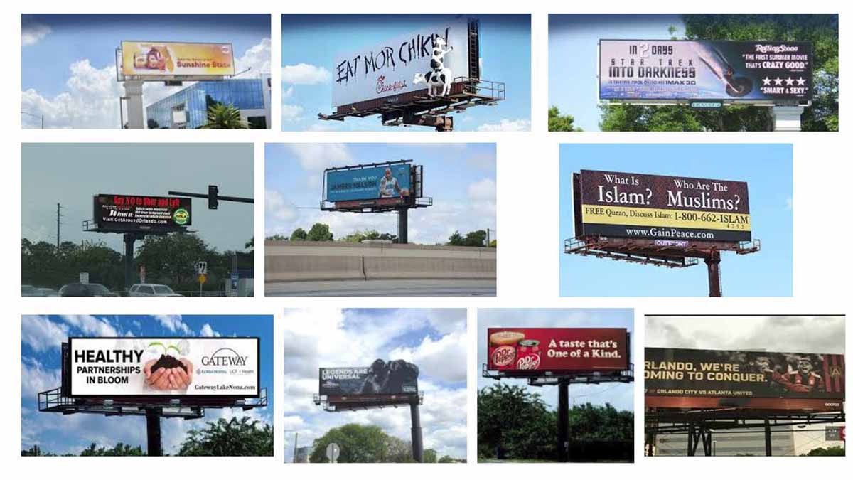 Orlando, Daytona Beach and Melbourne, FL Billboards