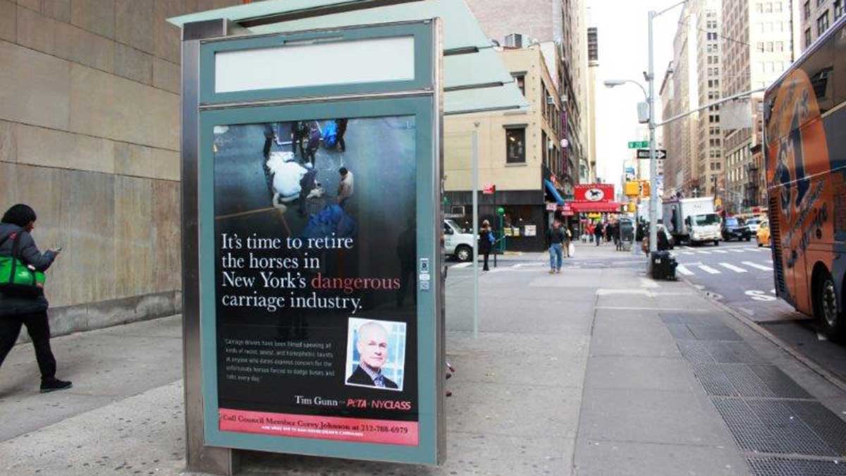 PETA New York City Bus Shelter Ads