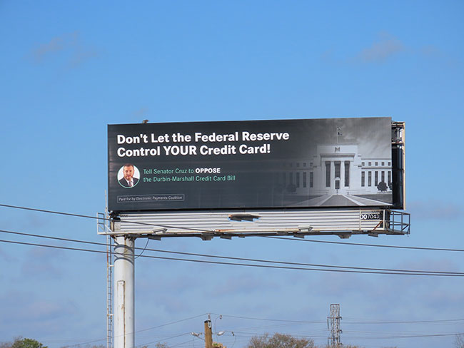 Political/Advocacy Roadside Billboards by Electronic Payment Coalition 1