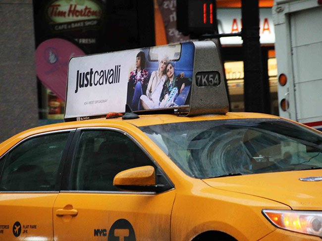 Roberto Cavalli NYC Taxi Ads