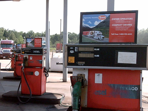 Diesel Truck Stop Gas Pump Top Advertising
